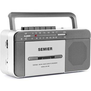 Retro Boombox Cassette Player AM/FM Radio Stereo, AC Powered or Battery Operated